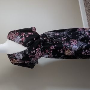 Luxology Black Maxi Floral Dress.